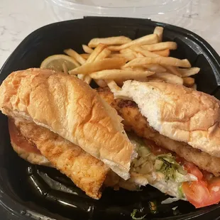 Fish sandwich &amp; fries