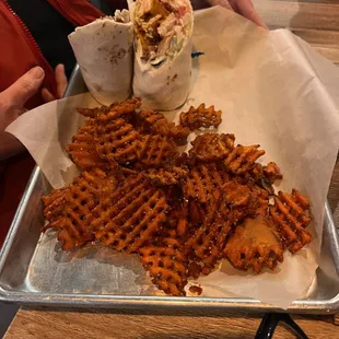 My wife got the King Ranch Wrap with sweet potato fries. Is this named after a pickup?