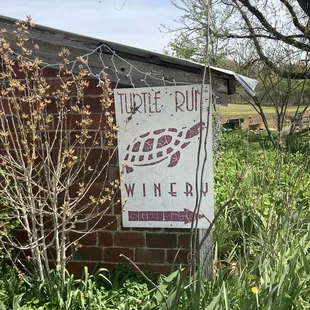 a sign for the winery