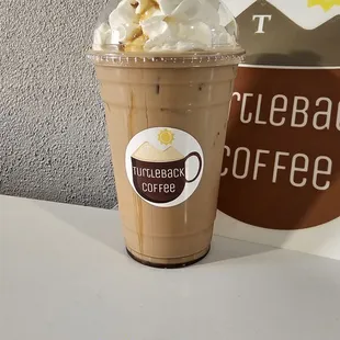 Turtleback mocha. The perfect blend of chocolate, caramel, and salted caramel.