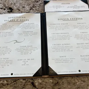Dinner Menu (Changes for Seasons)
