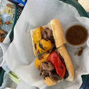 Italian Beef with sweet peppers. Delicious!!