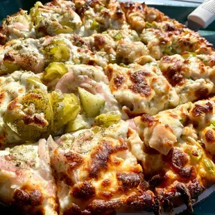 Half Thai half pickle 10" pizza