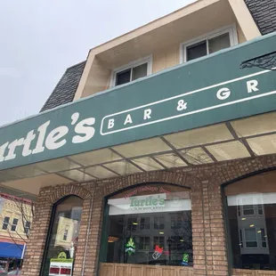 the front of the restaurant