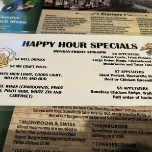 Happy Hour Menu