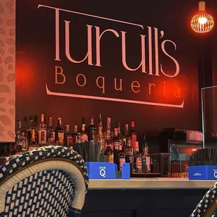 View of the bar from my table