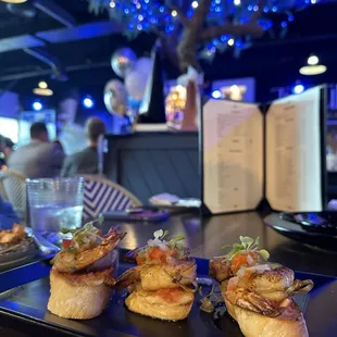 Garlic shrimp with pan con tomate