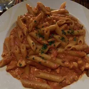 Penne Alla  Vodka with Salmon