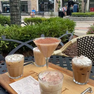 Iced coffee tasting flight