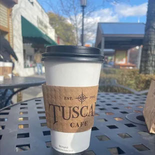 A pumpkin spice latte super good not so sugary  , went it was super busy but there is seating area, the order was quick