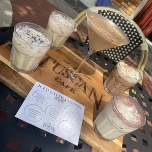 Iced Latte Flight, this is a must!!