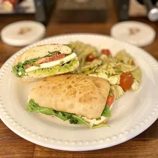 a sandwich and salad on a plate