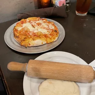 Peyton Grace made her own pizza @ Tuscan Slice ~ Waxahachie, TX ~ While it was baking they gave her more dough to row:)