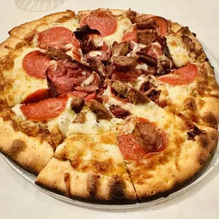 a pepperoni pizza