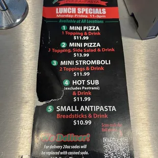 Lunch specials