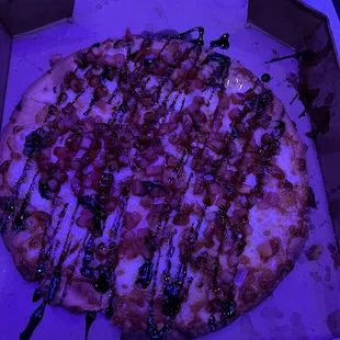 Bruschetta pizza on cauliflower crust