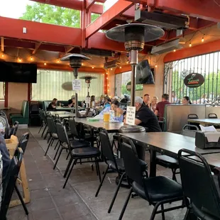 Large enclosed patio area and they have outside dining too!
