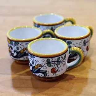 Espresso cups, Tuscan ceramic