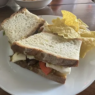Mozarella Panini Lunch with mushrooms