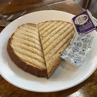 Nicely toasted bread - looks like a heart to me