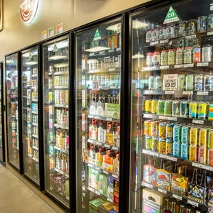 a row of refrigerators