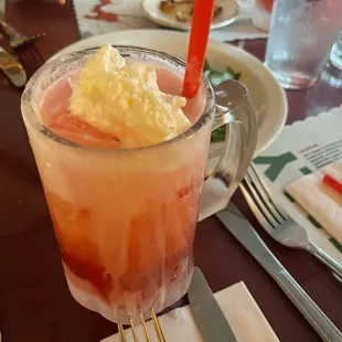 Strawberry Italian soda