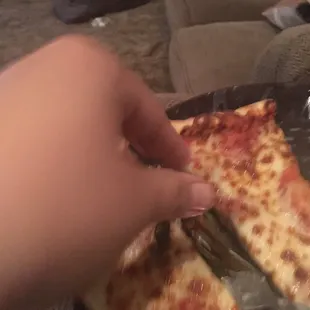 Chuck of basil I found in my pizza. I was told its normal they put basil