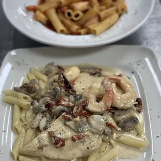 Chicken and Shrimp Sunrise