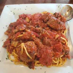 Spaghetti with the works