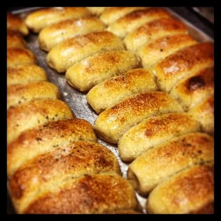 Fresh baked garlic rolls