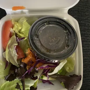 Garden salad with Italian dressing