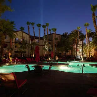 Pool at night