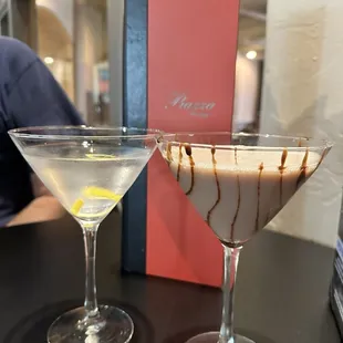 Vesper and chocolate martini