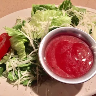 House Salad with raspberry vinaigrette