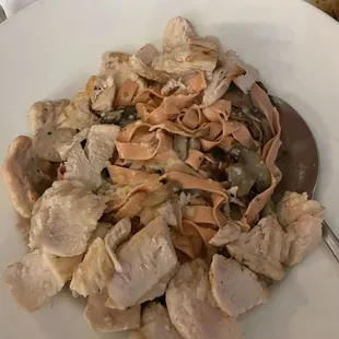 Red wine Fettuccine with chicken