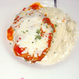 Chicken Parmigiana Sub Alfredo sauce