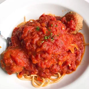 Spaghetti with meatballs