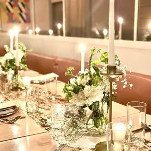 Table decor , private dining space