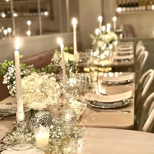 Table decor private dining room