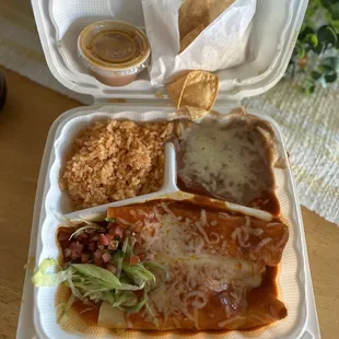 Chicken Enchilada Plate