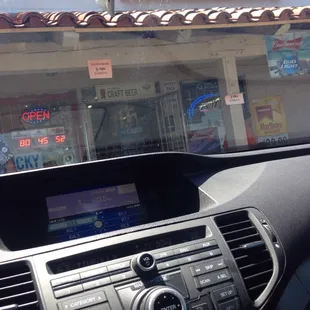 the interior of a car
