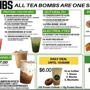 Tea Bombs, Protein Snacks and Protein Coffees