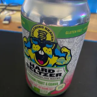 Belching beaver , guava hard seltzer