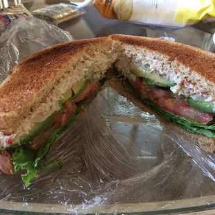 Toasted chicken salad on wheat, all the way! You can customize your order :)