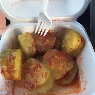 Yuuuummmmmm. Pickle with chili and lime!