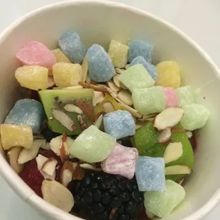 Who do you know comes to tutti fruity just for the fruits .