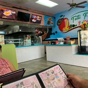 Inside the restaurant