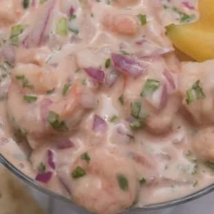 Shrimp ceviche/ cocktail de Camaron