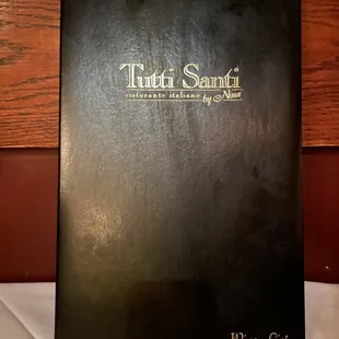 Tutti Santi Wine List is pretty extensive