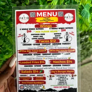 Food menu